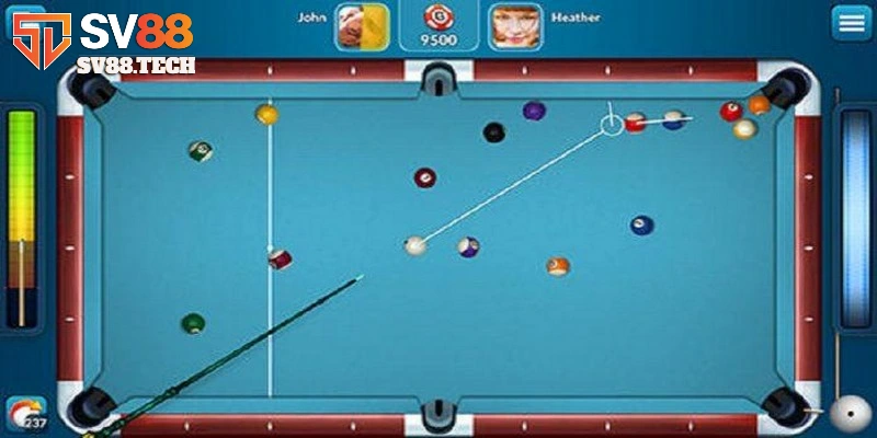 Bida kiểu Anh được chơi trên bàn lớn thường có kích thước 1,9 x 3,7m